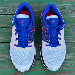 Nike Tanjun Racer Shoes 6.5 Youth White Blue Running Training AH5244 Sneakers